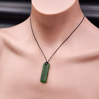 Natural Greenstone Pendant Necklace (AJJC2426)