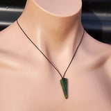 Natural Greenstone Pendant Necklace (AJJC2452)