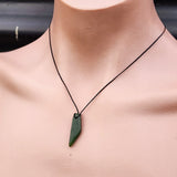 Natural Greenstone Pendant Necklace (AJJC2472)