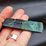 NZ Greenstone Pounamu Toki Pendant Necklace (N383)