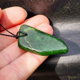 Natural Greenstone Pendant Necklace (AJJC2453)