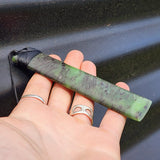 XL NZ Greenstone Pounamu Toki Pendant Necklace (N454)