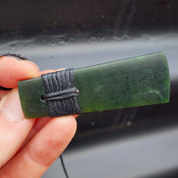NZ Greenstone Pounamu Toki Pendant Necklace (N272)