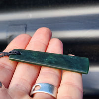 NZ Greenstone Pounamu Toki Pendant Necklace (N316)
