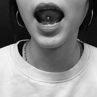14G Stainless Steel Tongue Bar Piercing