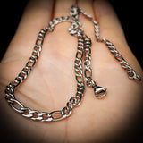 4.5mm Solid Stainless Steel Figaro Chain Necklace