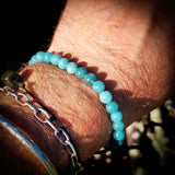 6mm Natural Aquamarine Stone Bracelet