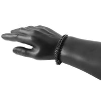 6mm Black Stainless Steel Chain Bracelet