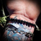 Natural Obsidian Elastic Bead Bracelet