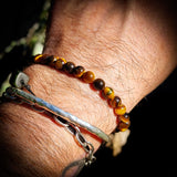 6mm Natural Tigers Eye Elastic Bracelet
