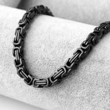 8mm Black Stainless Steel Chain Bracelet