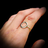 Solid 925 Sterling Silver 15mm Circle Ring
