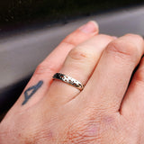 (Q) Solid 925 Sterling Silver Koru Band Ring