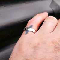 (Q) Solid 925 Sterling Silver 5mm Round Band Ring