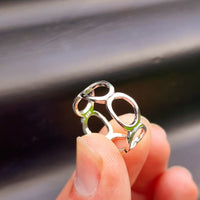 Solid 925 Sterling Silver Wide Irregular Hole Ring