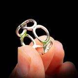 Solid 925 Sterling Silver Wide Irregular Hole Ring