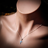 Solid 925 Sterling Silver Cross Pendant Necklace