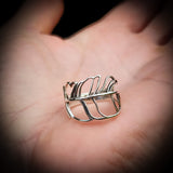 Solid 925 Sterling Silver Plant Leaf Band Ring