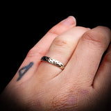 (Q) Solid 925 Sterling Silver Koru Band Ring