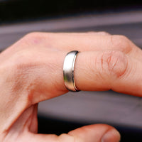 Solid 925 Sterling Silver 6mm Matte Finish Band Ring