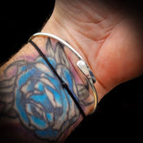 Solid 925 Sterling Silver Simple Band Cuff Bracelet
