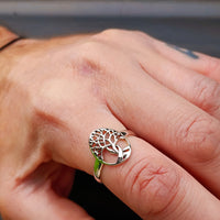 Solid 925 Sterling Silver Tree of Life Ring