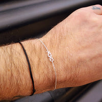 Solid 925 Sterling Silver XoXo Chain Bracelet