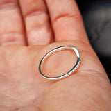 (O) Solid 925 Sterling Silver & CZ Diamond 1.58mm Chevron Band Ring