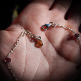 Solid 925 Sterling Silver & Natural Mixed Tourmaline Chain Bracelet