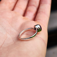 Solid 925 Sterling Silver & Natural Amethyst Oval Ring