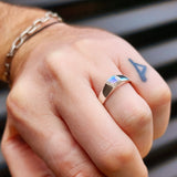 (R) Solid 925 Sterling Silver & Natural Moonstone Channel Setting Ring