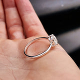 (R) Solid 925 Sterling Silver & Natural Moonstone Clawed Oval Handmade Ring