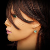 Solid 925 Sterling Silver & Paua Heart Hook Earrings