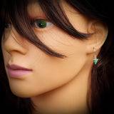 Solid 925 Sterling Silver & Paua Triangle Hook Earrings