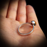 (R) Solid 925 Sterling Silver & Natural Tiger Eye Oval Solitaire Ring