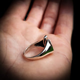 (R) Solid 925 Sterling Silver & Natural Turquoise Horseshoe Ring