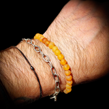Raw Honey Baltic Amber Elastic Bracelet