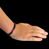 Amber Teething Bracelet / Anklet - Polished Cherry & Pink Tiger Eye