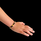 Amber Teething Bracelet / Anklet - Raw Cherry, Lemon, Tiger Eye