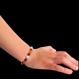 Amber Teething Bracelet / Anklet - Raw Honey, Polished Cognac, Amethyst & Blue Jade