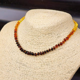 Amber Teething Necklace - Mixed Polished Baroque Gradient Amber