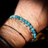 6mm Natural Aquamarine Stone Bracelet