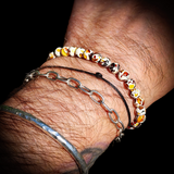 Mosaic Baltic Amber Elastic Bracelet