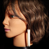 Natural Carved Maori Bone Carving Earrings - Rectangle Drops