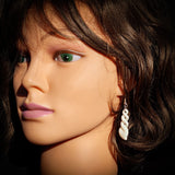 Natural Maori Bone Carving Earrings - Triple Twist