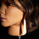 Natural Carved Maori Bone Carving Earrings - Carved Toki Drops