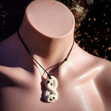 Eels Bone Carving Pendant Necklace - NZ Maori Inspired