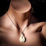 Natural Carved Maori Bone Carving Pendant Necklace - Infinity Patu