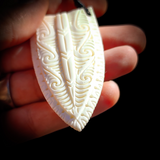 Notched Niho Bone Carving Pendant Necklace