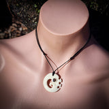 Manaia Koru Hook Bone Carving Pendant Necklace - NZ Maori Inspired